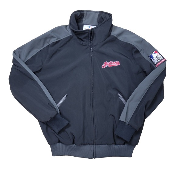 MLB Insiders Club Life Member Cleveland Indians Mens Large Black Gray Full Zip - Picture 2 of 7
